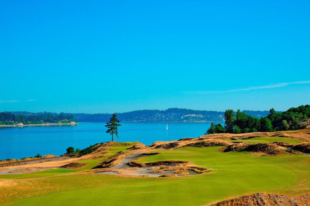 Hotel Murano Такома Экстерьер фото The 17th hole at Chambers Bay